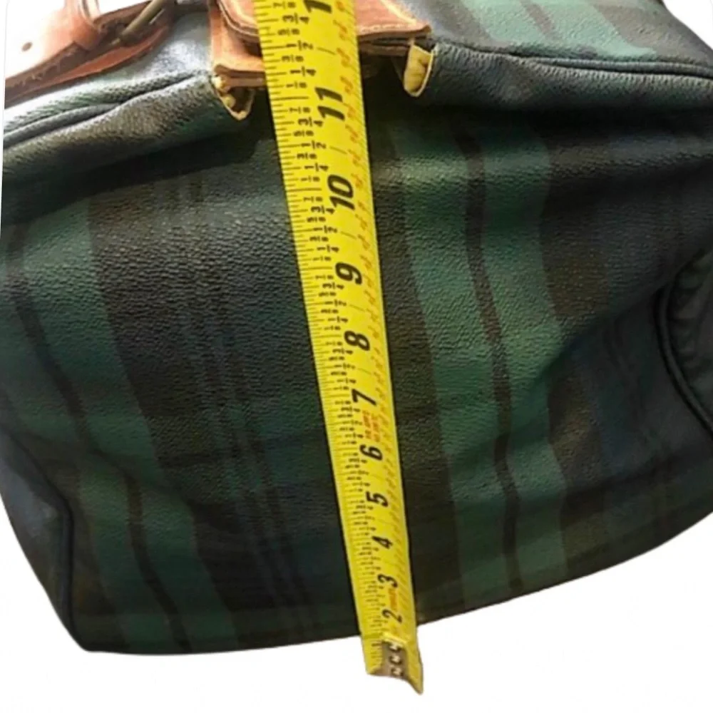 RALPH LAUREN Black Watch Tartan Plaid Boston Weekend Travel Duffle Bag 52cm